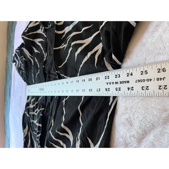 Tanya Whiteside Women's Black & White Abstract Open Front Kimono Jacket Cardigan - Picture 6 of 9